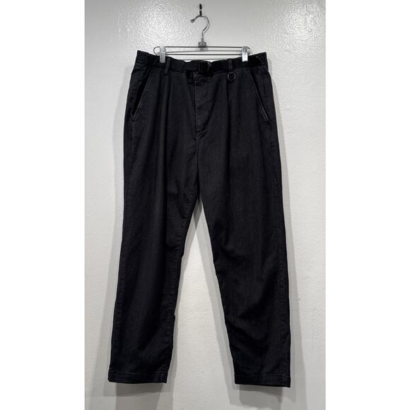 Saturdays New York City NYC Dean Trouser Pants Men’s Size Large Belted Gray - Picture 1 of 11